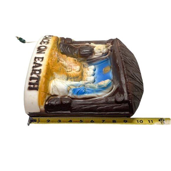 Vintage DAPOL Plastics Christmas Peace On Earth Nativity Manger Blow Mold 1973 - Picture 14 of 15